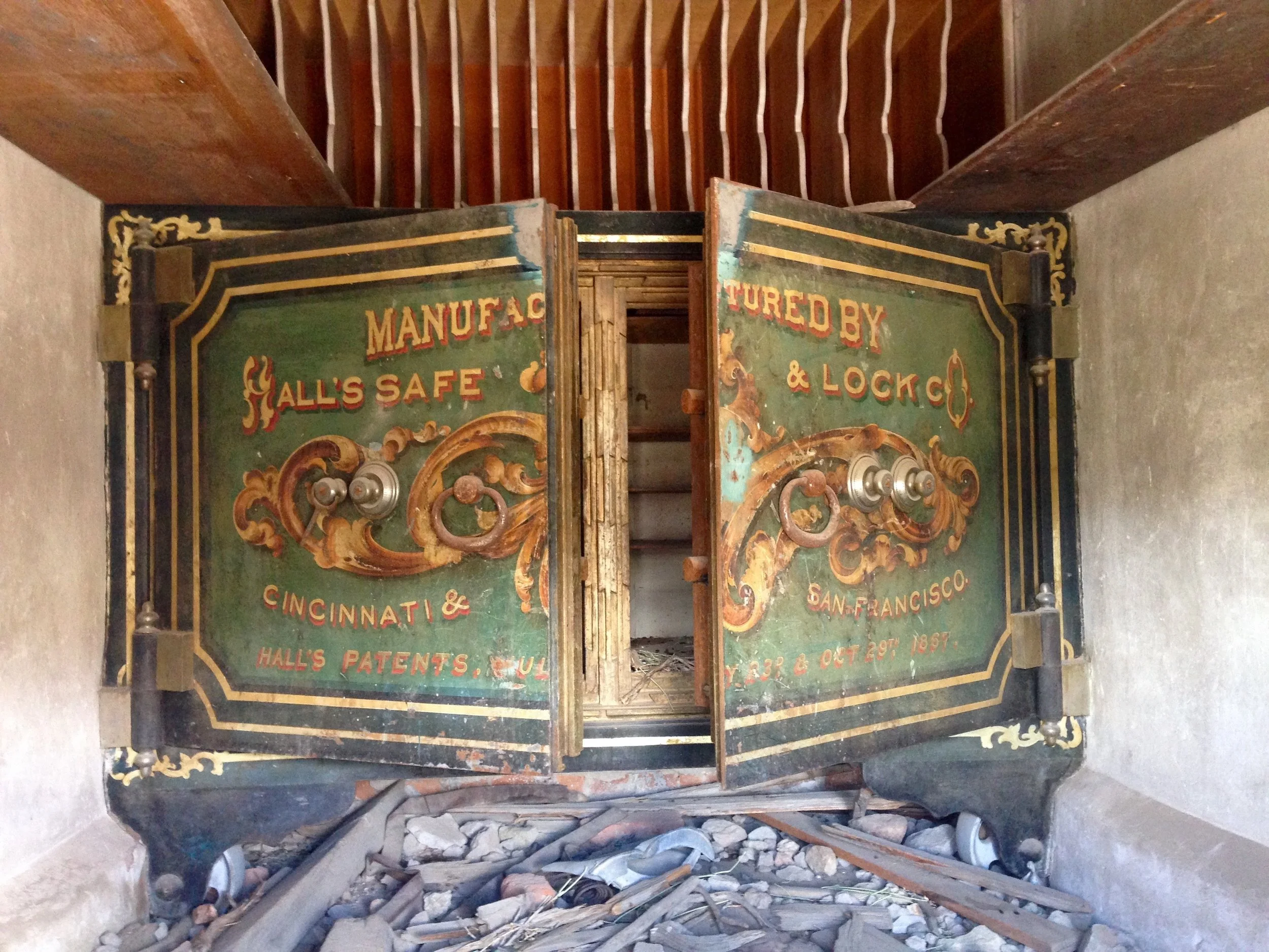Beautifully decorated safe inside the vault.