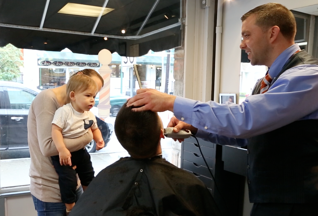 Recommend that the parents bring the child to the barbershop/salon prior to the visit that they are going to get their haircut, you may also have them watch their parent, sibling or someone else they know get their haircut first, helping them get familiar with the establishment and the haircut experience.