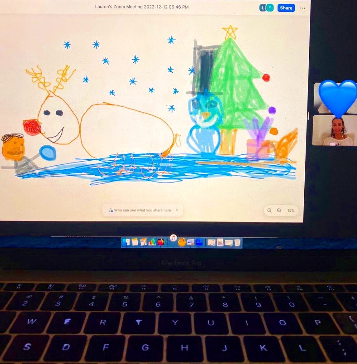 Very important Zoom meetings with my Nephew 🥰 The Whiteboard being used appropriately🦌⛄️🎄❄️
We zoom, draw and chat about important things like penguins 🐧🥰 (he&rsquo;s into penguins atm and I love penguins!)
 
He always tells me after I draw some