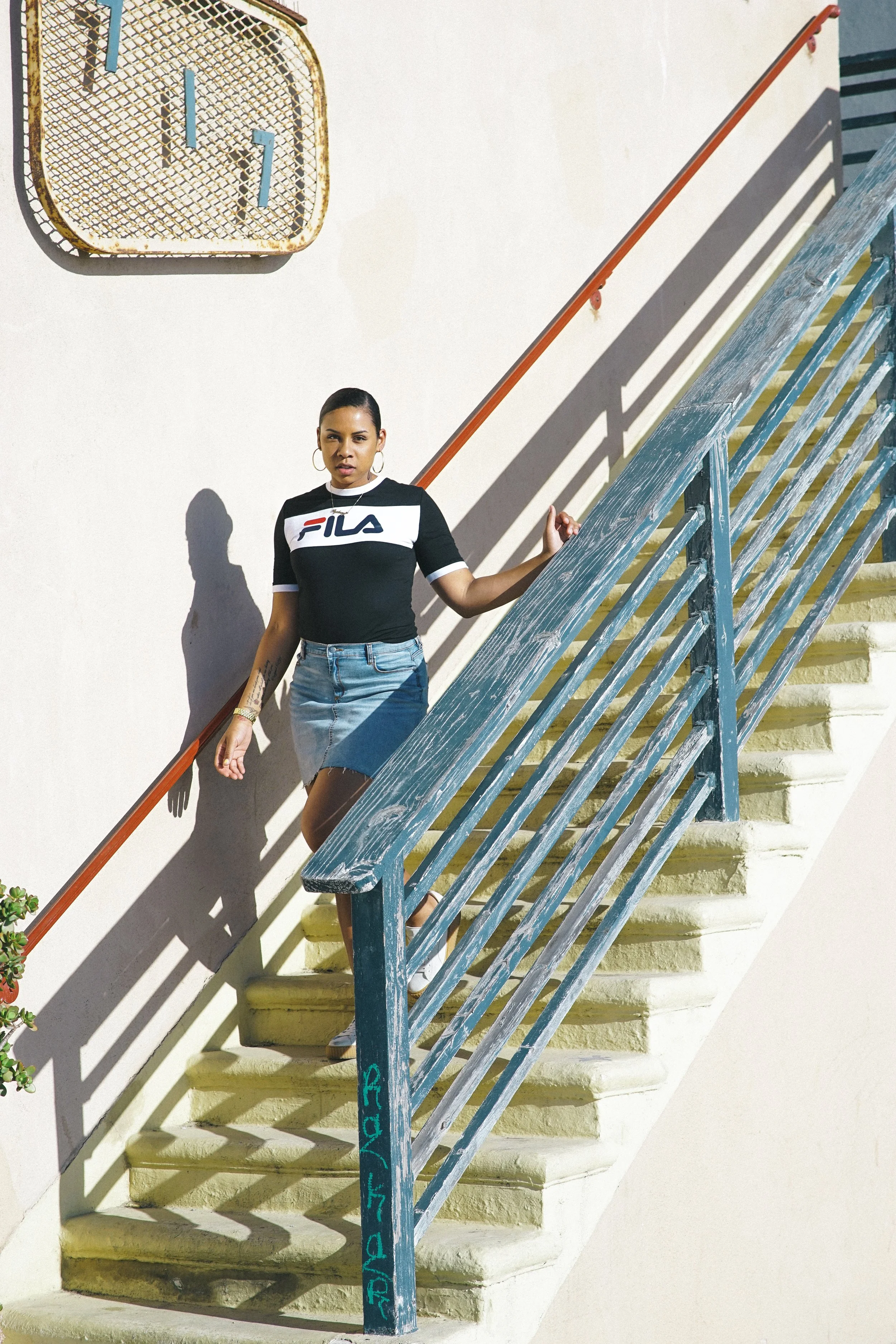 Portrait of Sydney in Venice Beach, California.