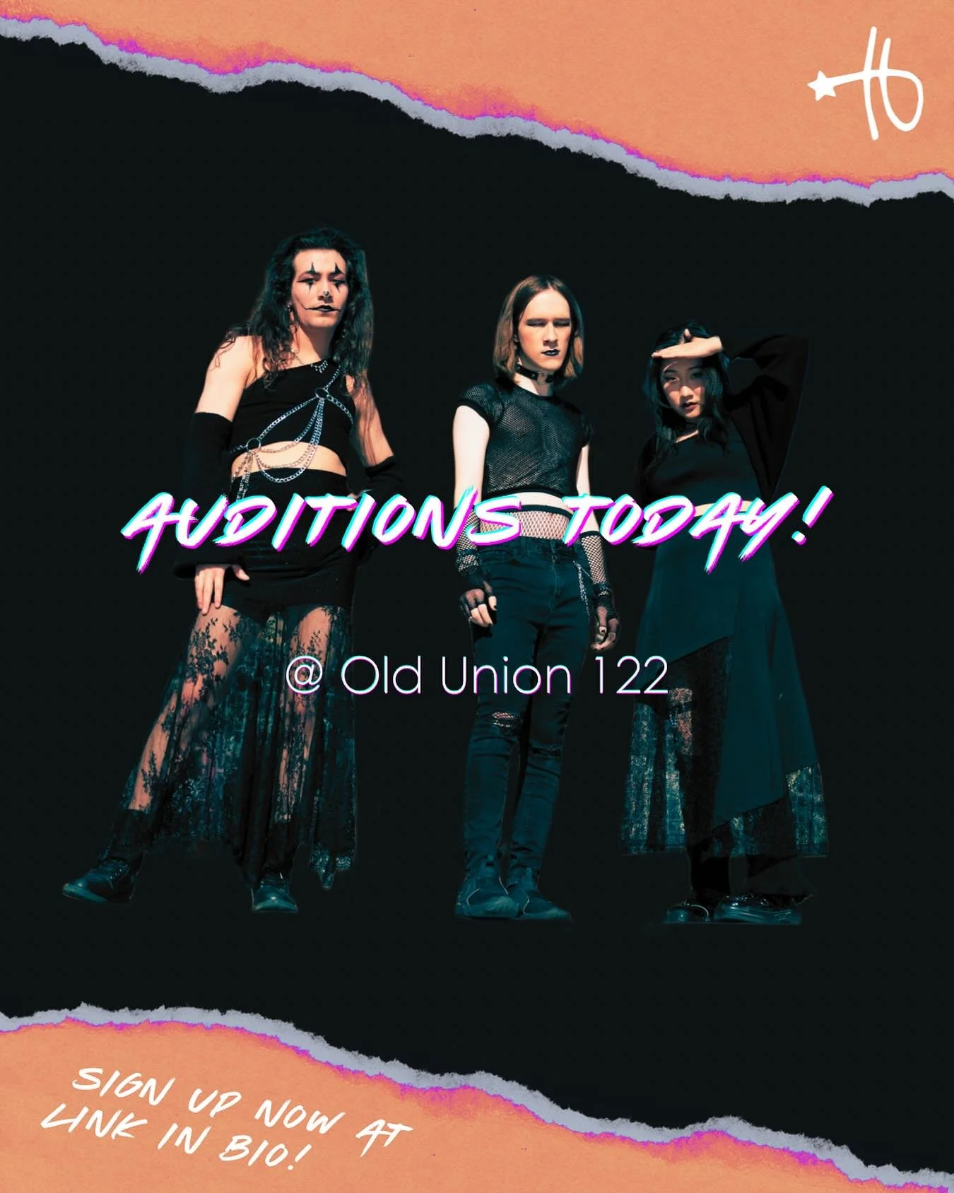 FIRST DAY OF AUDITIONS!! Find us at Old Union 122 — schedule your audition at the link in bio OR WALK-IN! See you soon!