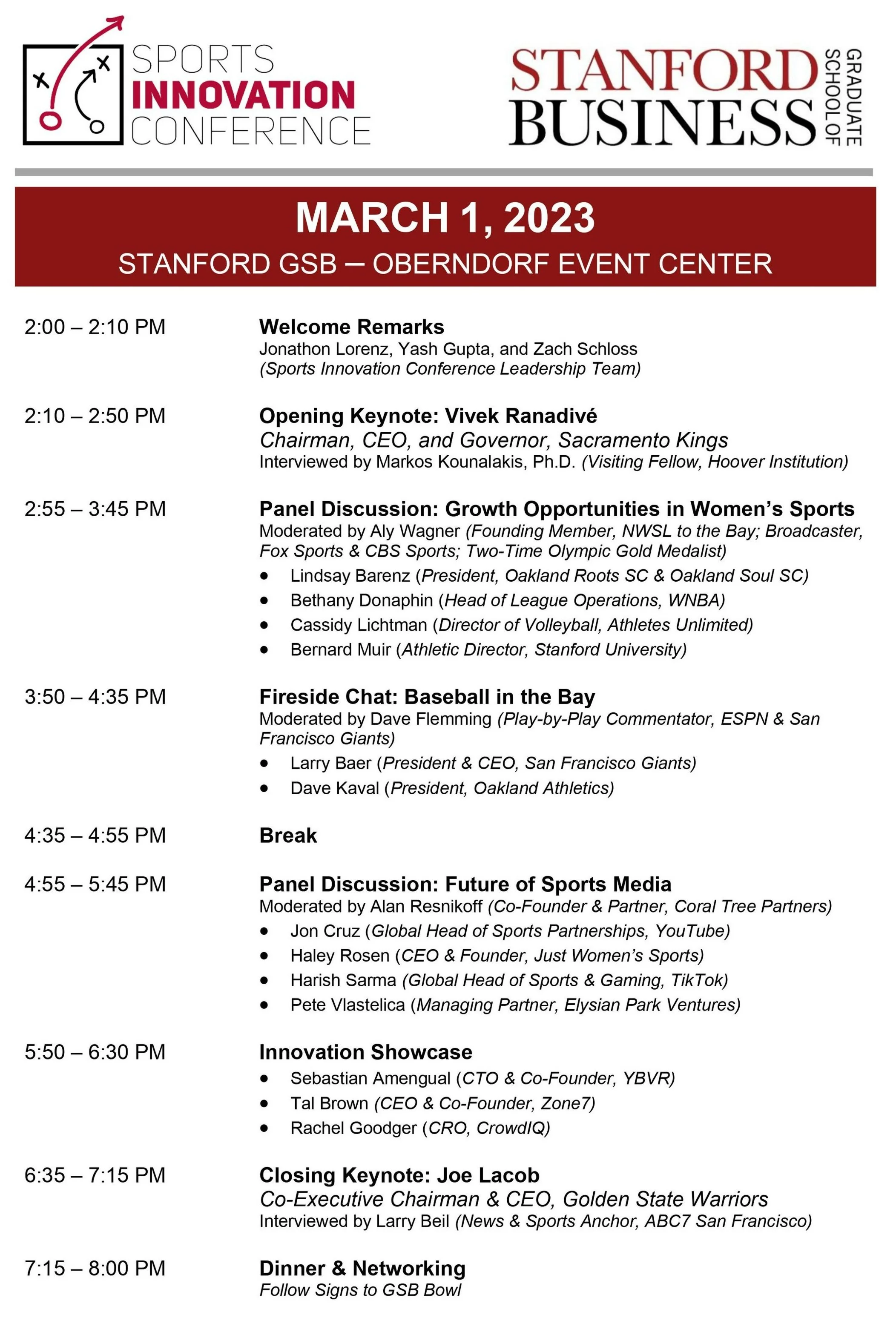 2023-schedule-stanford-gsb-sports-innovation-conference