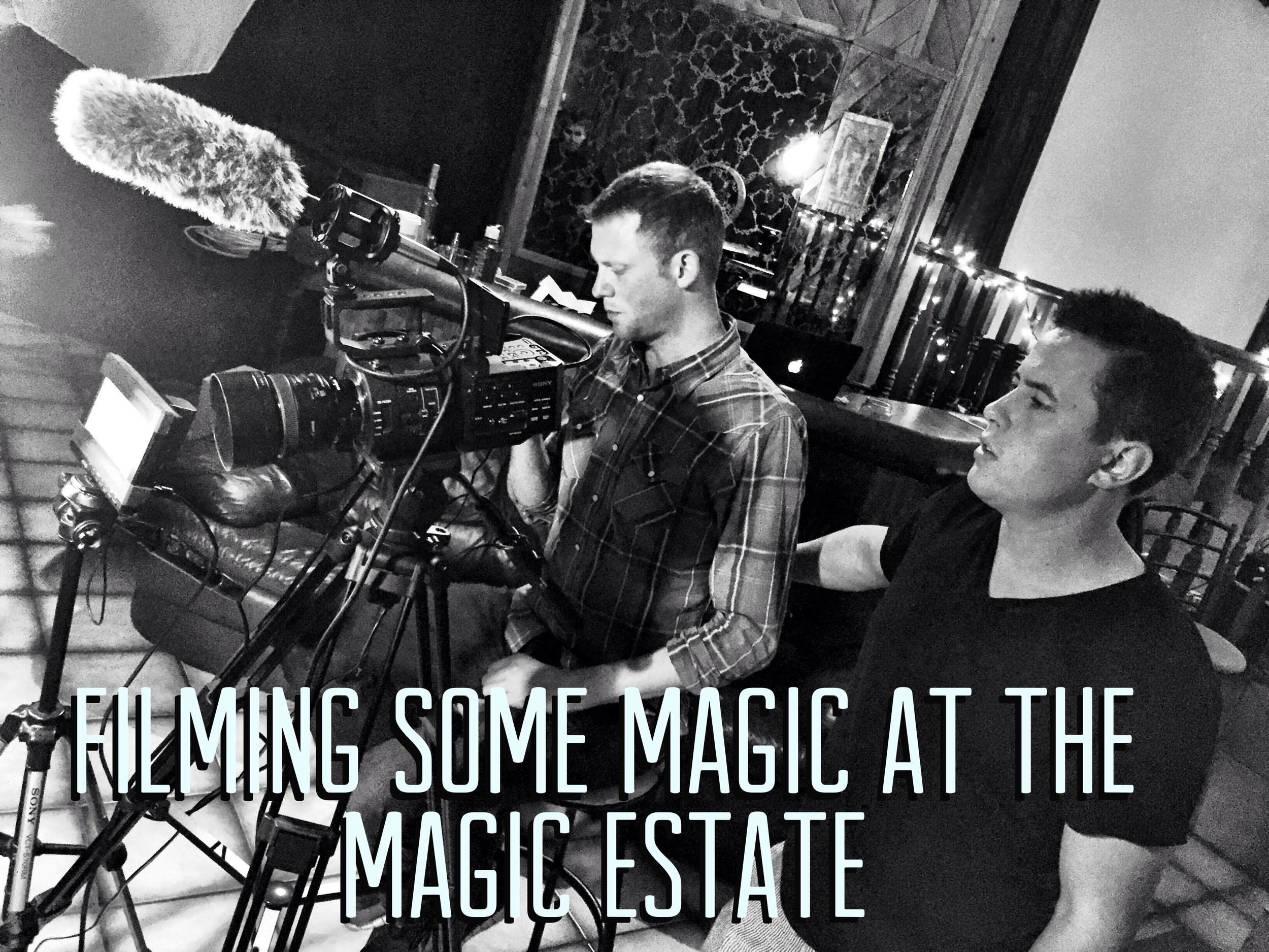 Jeff Kaylor & Aven Pitts filming a dvd project at The Magic Estate - Studio A.