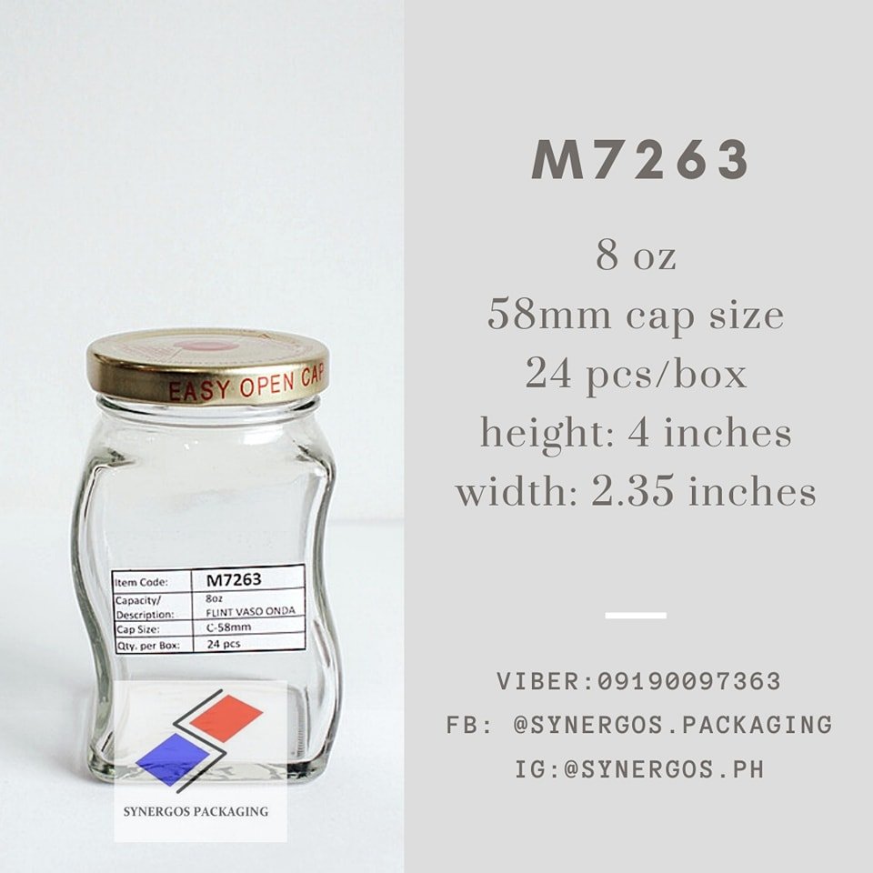 Dear Valued Customers,

This is M7263 Flint Vaso Onda

📏 Height: 4in
📐 Width: 2.35 in
📦24 pcs per box

Message us to inquire and order the M7263
Here are our contact numbers and store hours:
Mobile: 0919 009 7363
Landline: 8359 6527
Store Hours:
M