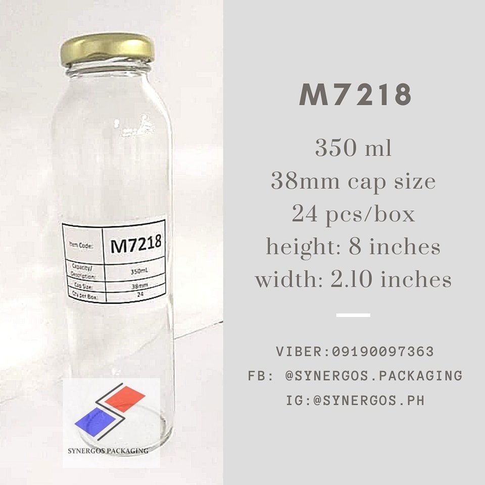 Dear Valued Customers,

This is M7218 Flint Bottle

📏 Height: 8 in
📐 Width: 2.10 in
📦24 pcs per box

Message us to inquire and order the M7218
Here are our contact numbers and store hours:
Mobile: 0919 009 7363
Landline: 8359 6527
Store Hours:
Mon