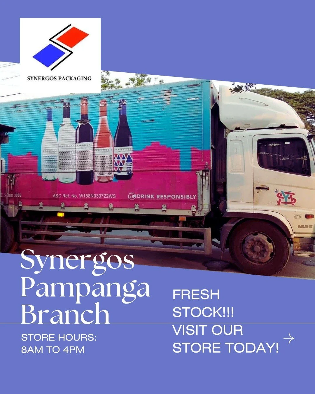 🚛 A fresh stock arrival means more options for our valued customers!

Visit Synergos Pampanga Branch and explore our available glass packaging materials for food, beverages,  household products, and more.

📍 Near Maxoil Gasoline Station
📍 In front