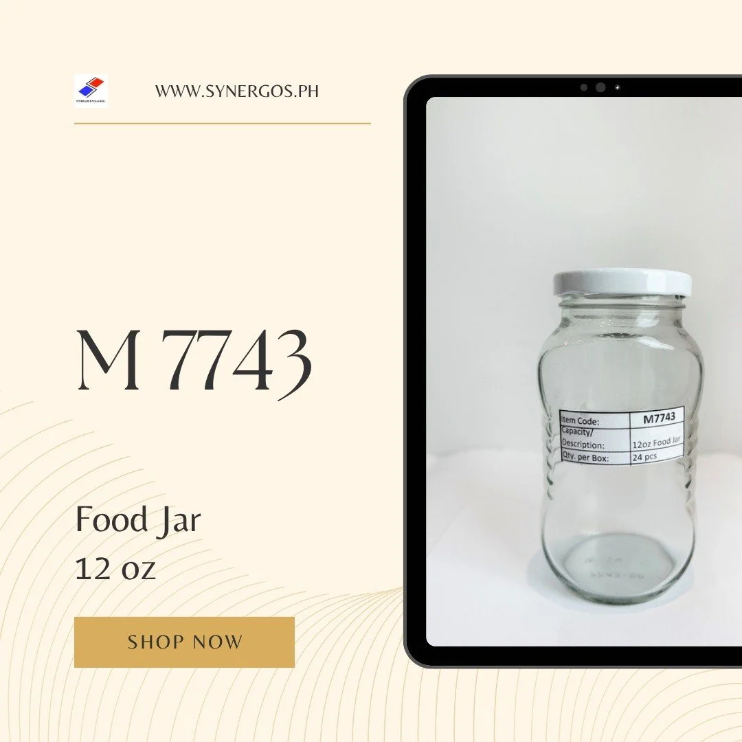 Dear Valued Customers,

This is M7743 Flint Food Jar

📏 Height: 5.4 in
📐 Width: 2. 4 in
📦24 pcs per box

Message us to inquire and order the M7743
Here are our contact numbers and store hours:
Mobile: 09190097363, 09993334303 
Landline: 8359 6527
