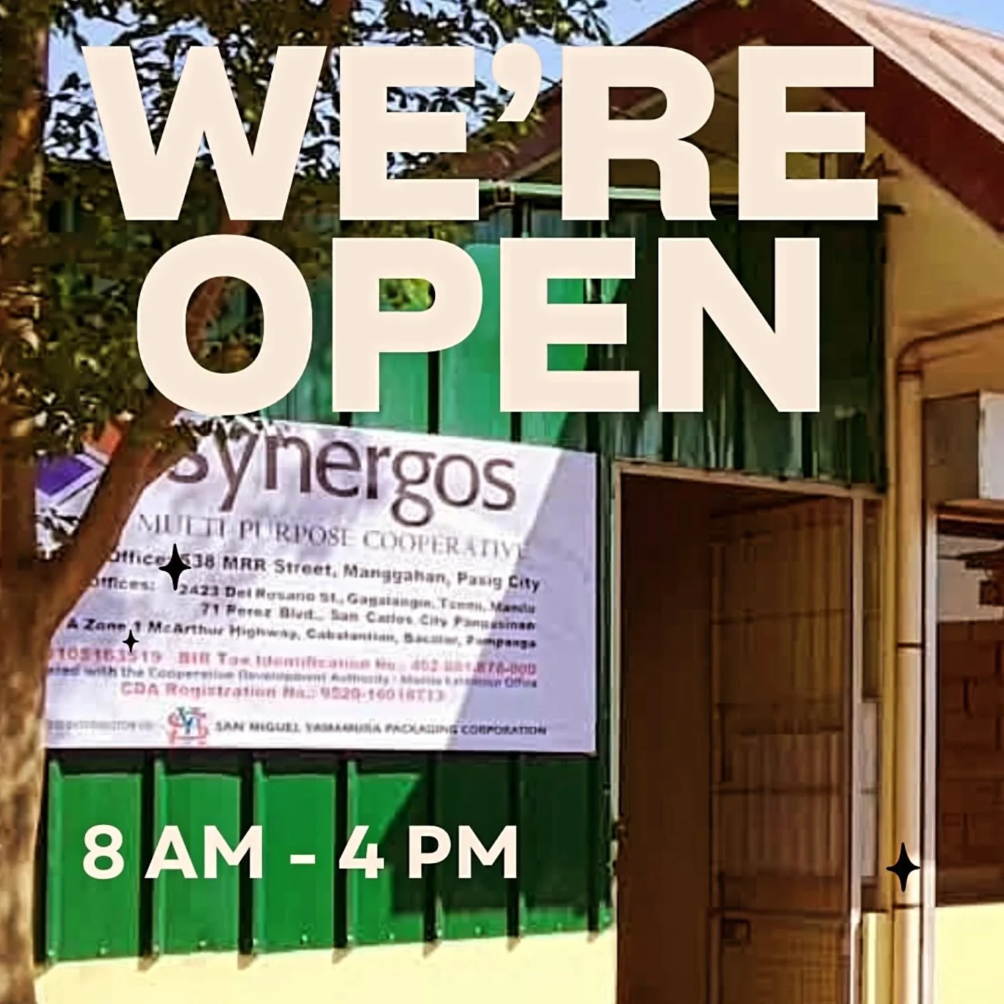 ✨ Now Open in Pampanga! ✨

We&rsquo;re excited to welcome you to our newest branch! ❤️
Synergos Packaging is now ready to serve our valued customers in Pampanga.

📍 Synergos Pampanga
Banlic A Zone 1 McArthur Highway
Cabalantian, Bacolor, Pampanga

?