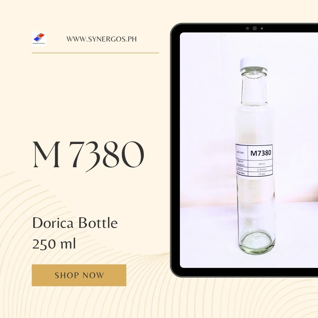 Dear Valued Customers,

This is M7380 Dorica Glass Bottle

📏 Height: 9 in
📐 Width: 1.96 in
📦 12 pcs per box

Message us to inquire and order the M380
Here are our contact numbers and store hours:
Mobile: 09190097363, 09993334303 
Landline: 8359 65