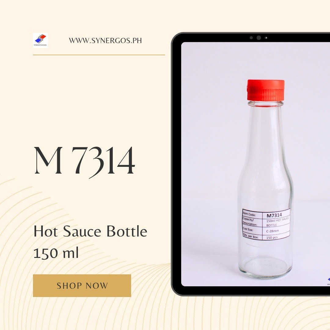 Dear Valued Customers,

This is M7314 Hot Sauce Glass Bottle

📏 Height: 6.2 in
📐 Width: 1.9 in
📦48 pcs per box

Message us to inquire and order the M7314
Here are our contact numbers and store hours:
Mobile: 09190097363, 09993334303 
Landline: 835