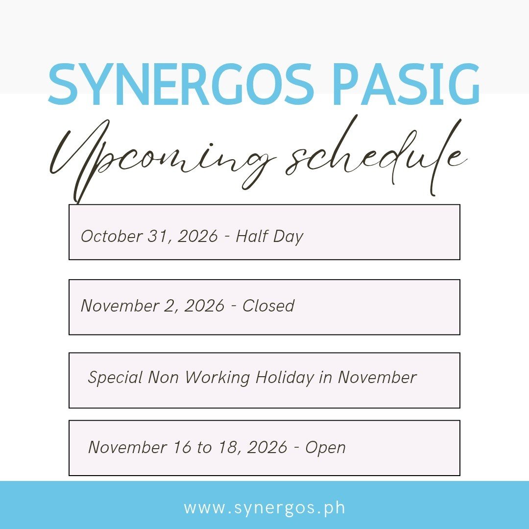 Dear Valued Customers,

Please be informed of the schedule of our Pasig Main Store for the upcoming holidays:

&bull; October 31, 2026 (Saturday) &ndash; Half Day
&bull; November 2, 2026 (Monday) &ndash; Closed
&bull; November 16&ndash;18, 2026 (Mond