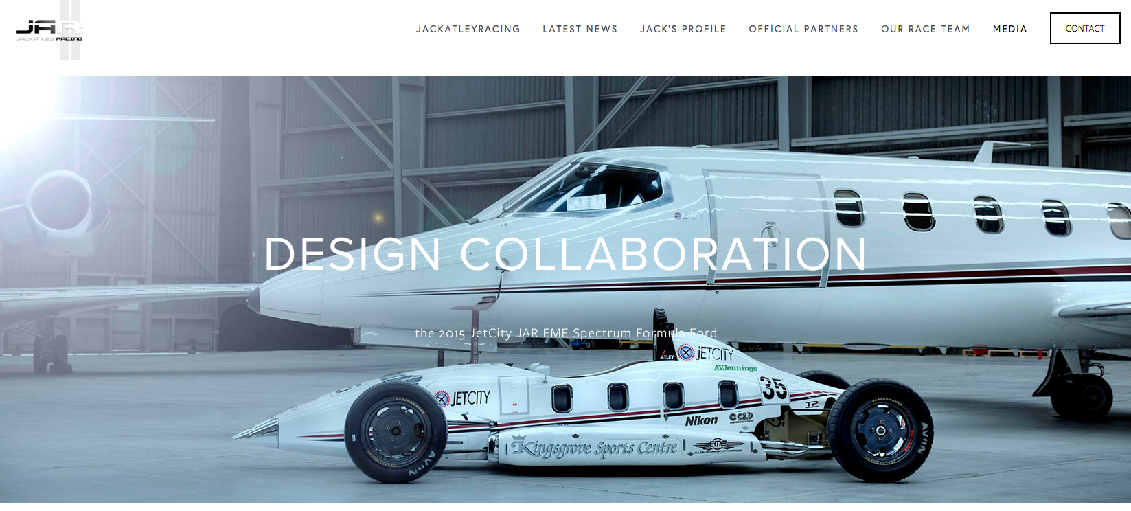 the website of driver Jack Atley was professionally photographed, designed, installed and updated by PLM