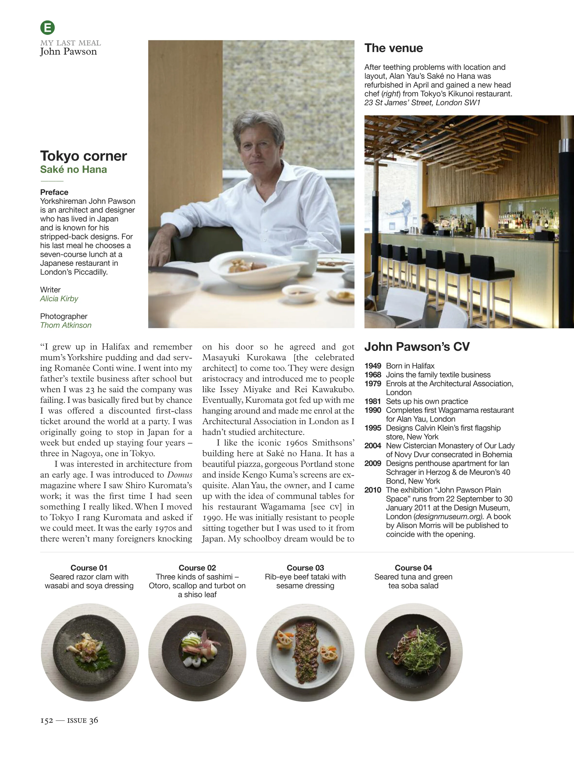 My Last Meal: John Pawson