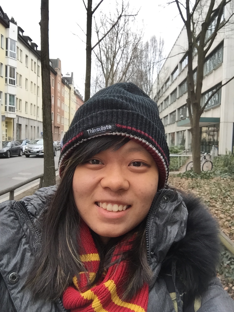 Hi from a street in Munich! It's really cold here now. 