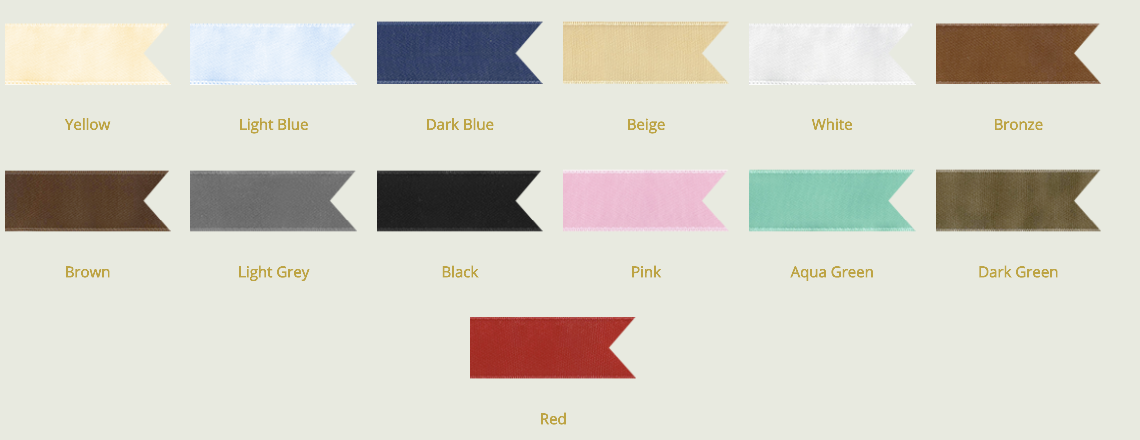 Ribbon colour options