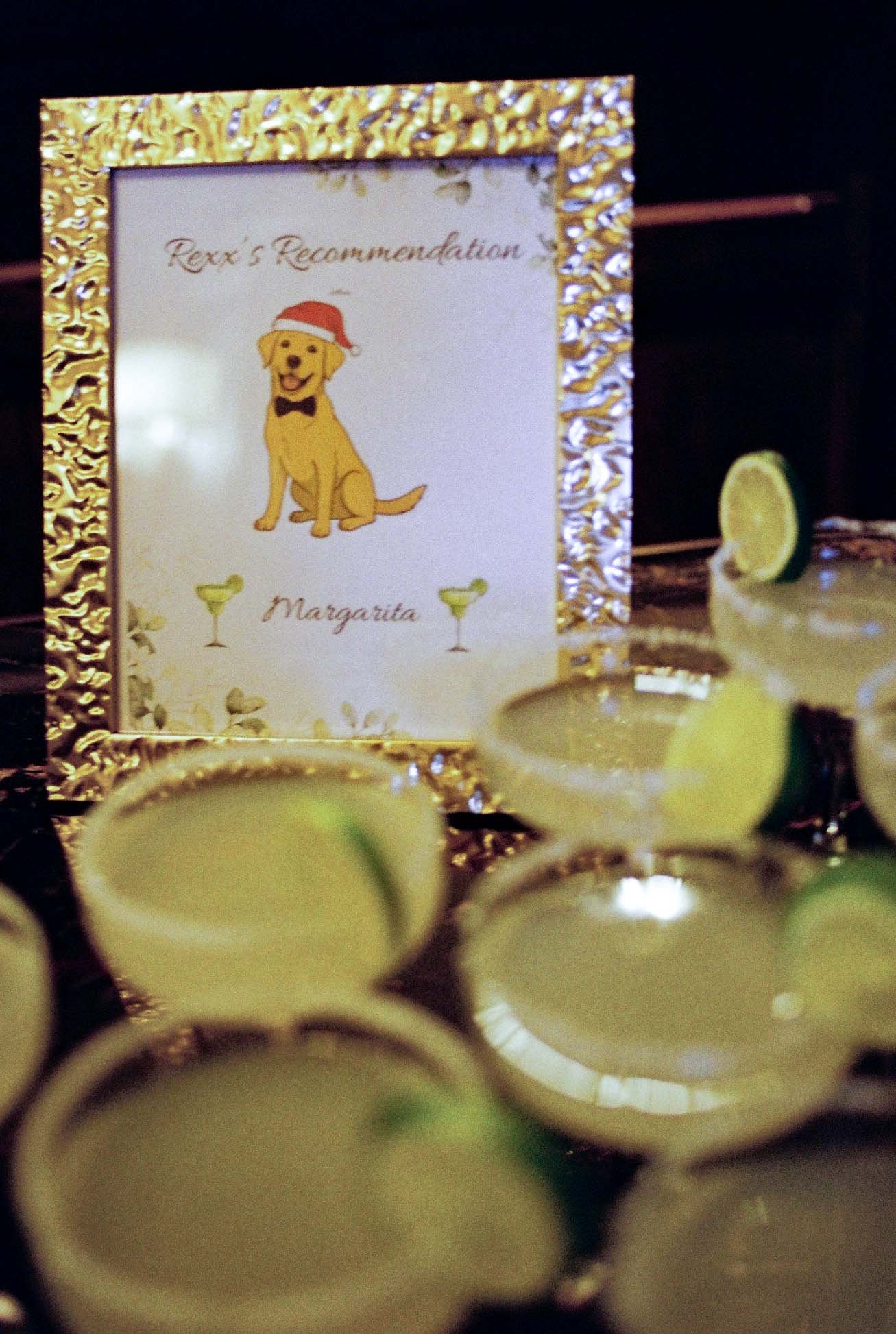 detail photo of margarita glasses in kilkea castle