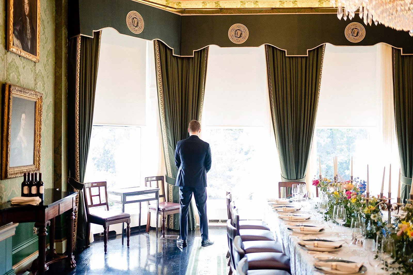 2. Shelbourne Hotel Dublin wedding photographer first look Aoife & Oisin-2.jpg