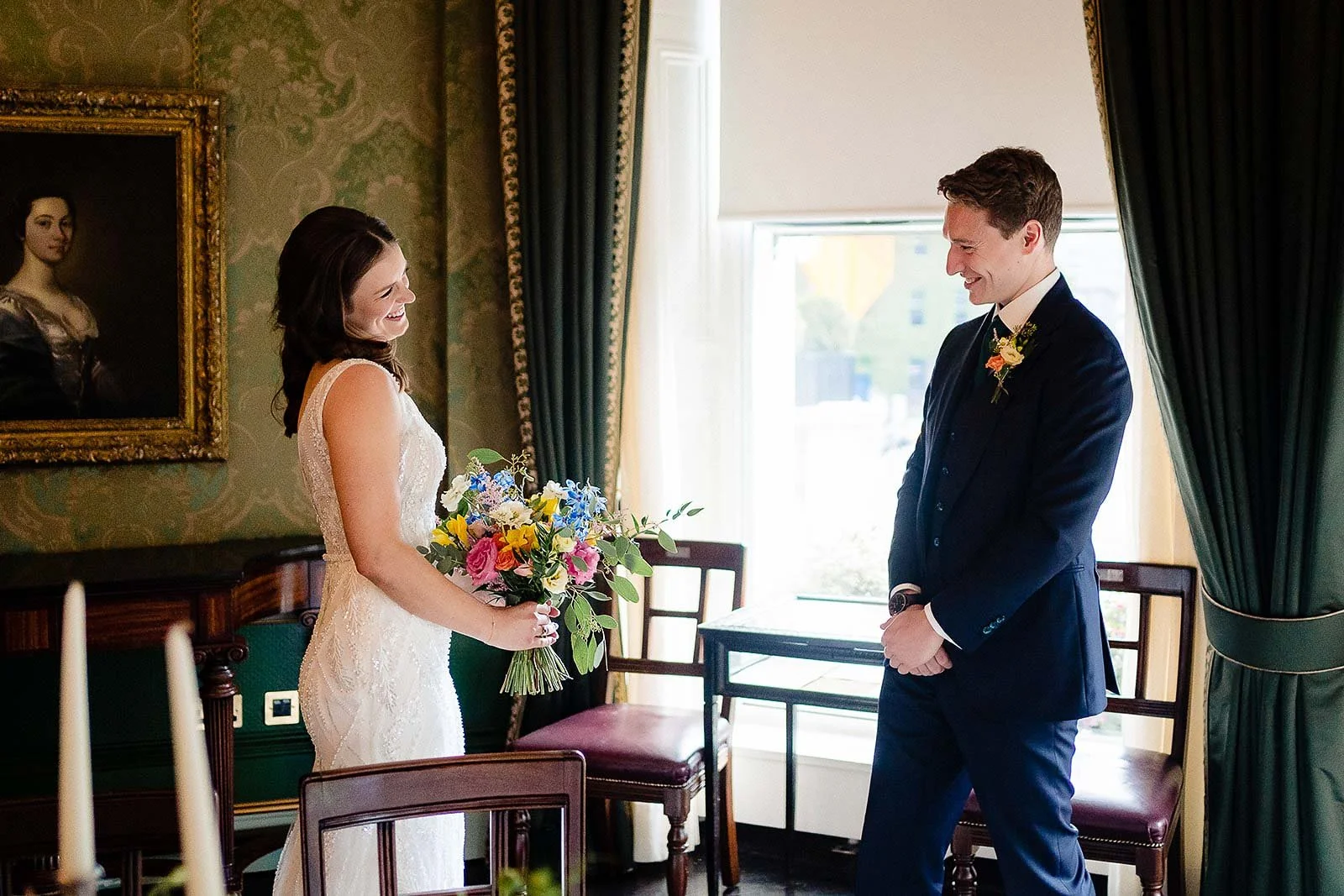 2. Shelbourne Hotel Dublin wedding photographer first look Aoife & Oisin-4.jpg