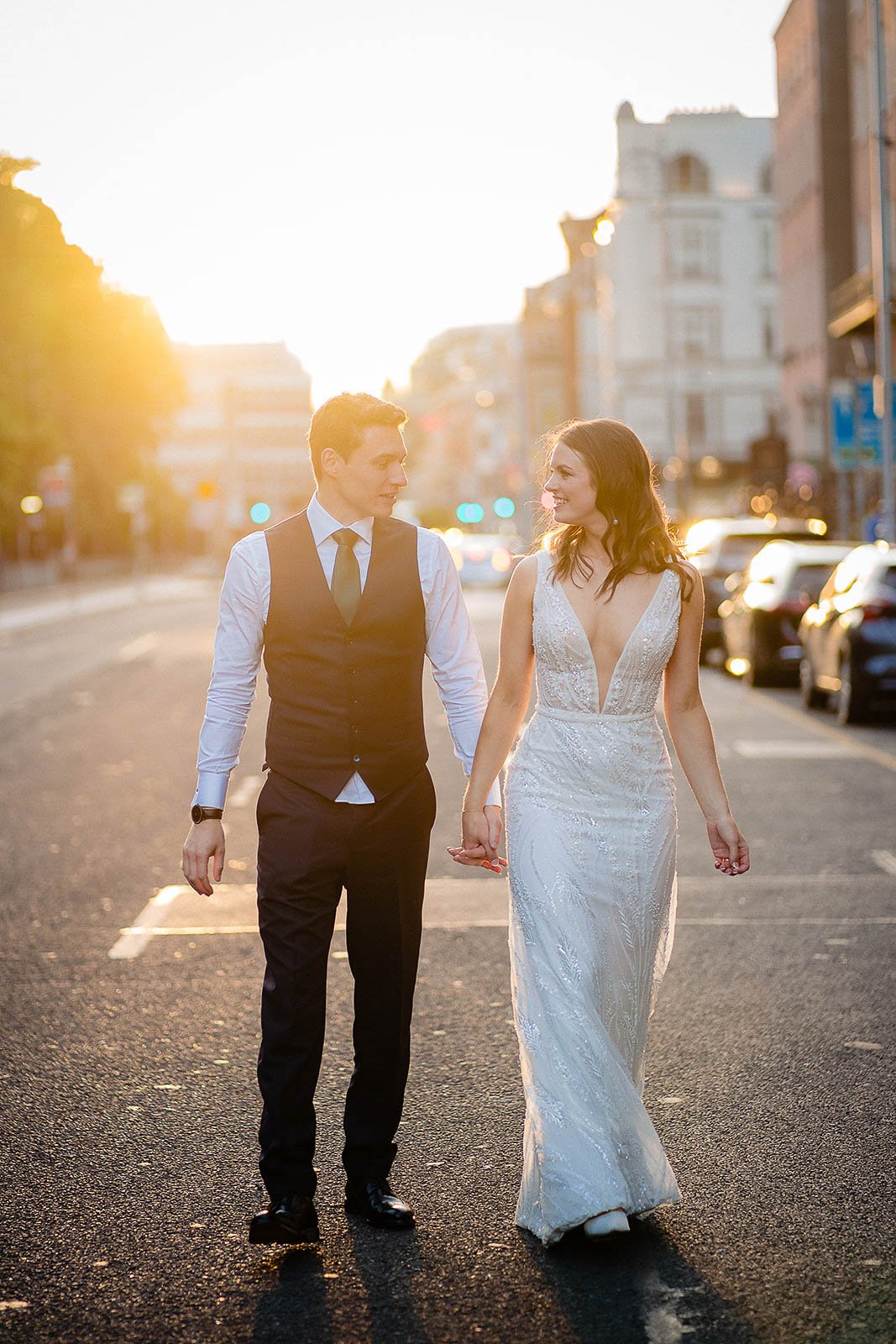Shelbourne hotel dublin wedding photographer golden hour st stephens green