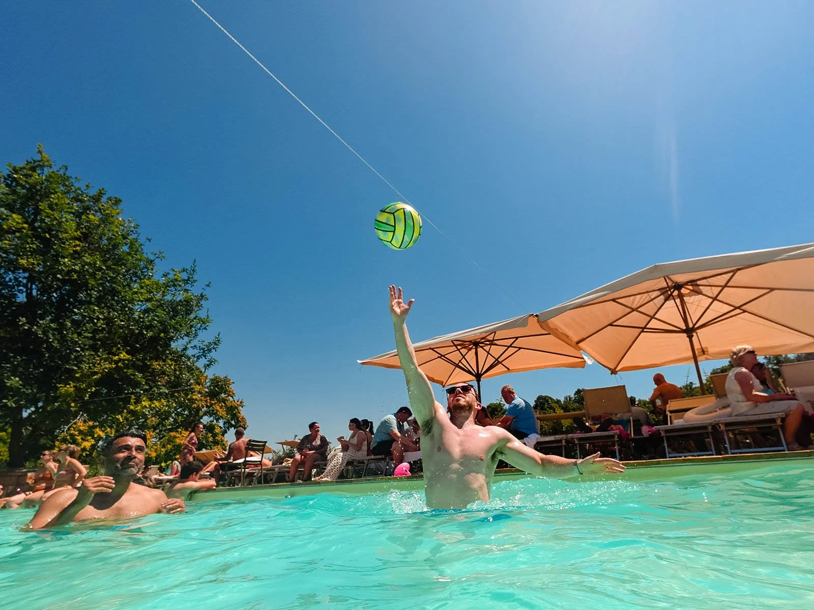 15. Pool volleyball at Niamh and Dave's Borgo di Tragliata pool party-3.jpg