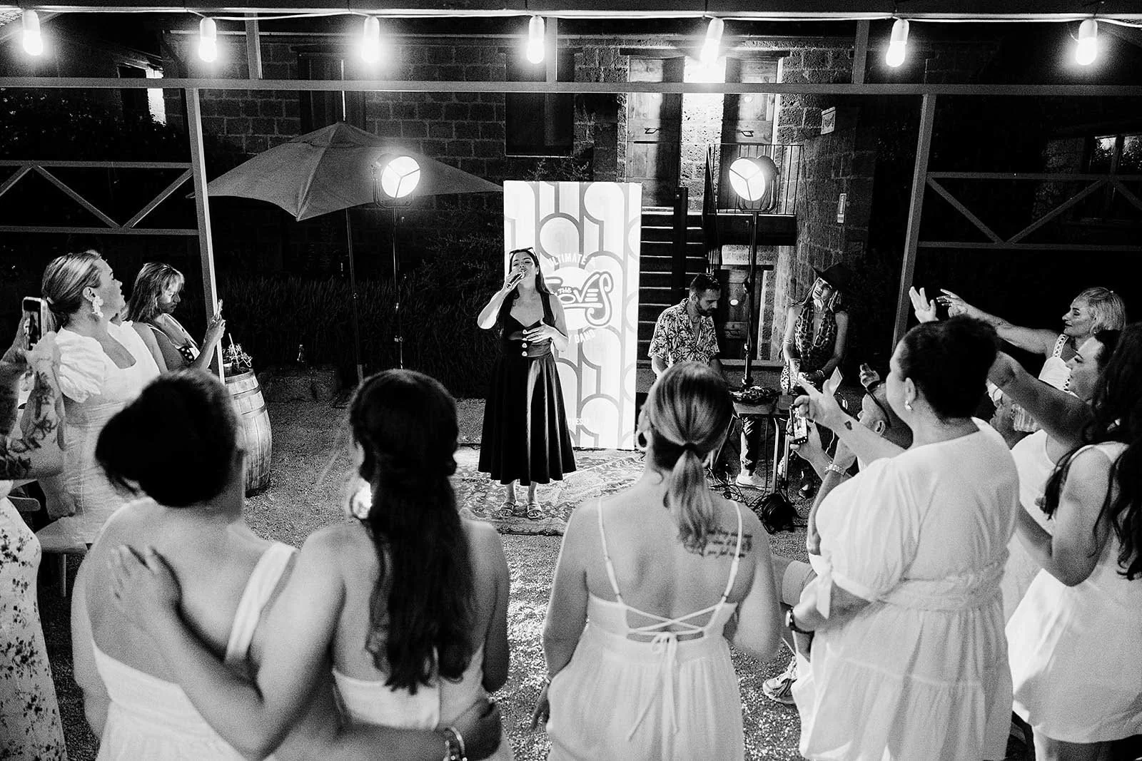 17. Niamh singing at the white party karaoke in Italy-8.jpg