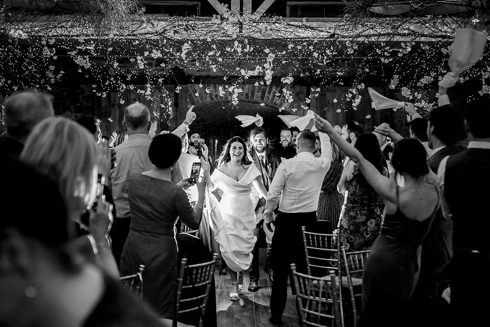award winning entrance to dinner photo in black and white in ballymagarvey village in meath