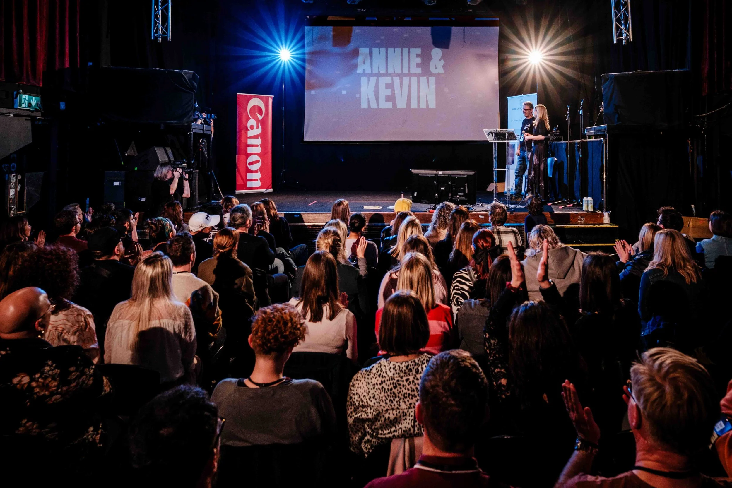 Kevin Kheffache on stage at Irelands largest photography conference, Doc Dya