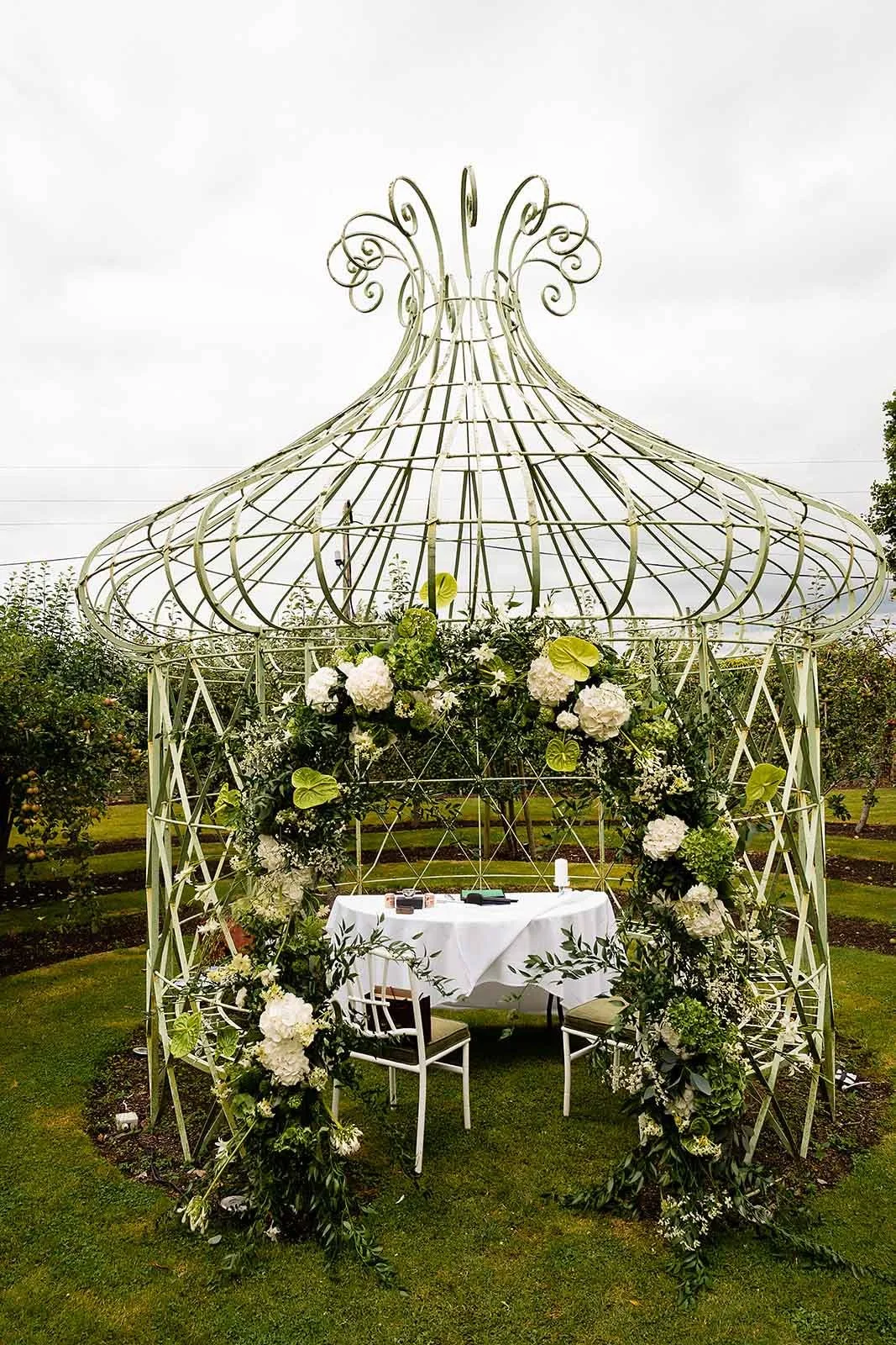 Outdoor wedding ceremony in the cliff at lyons Kildare wedding photography