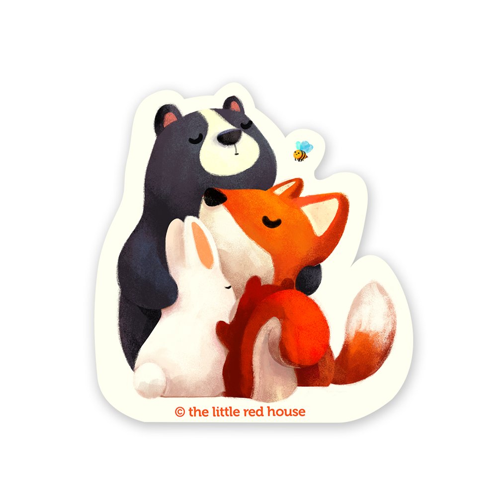 Forest Animals Group Hug — The Little Red House