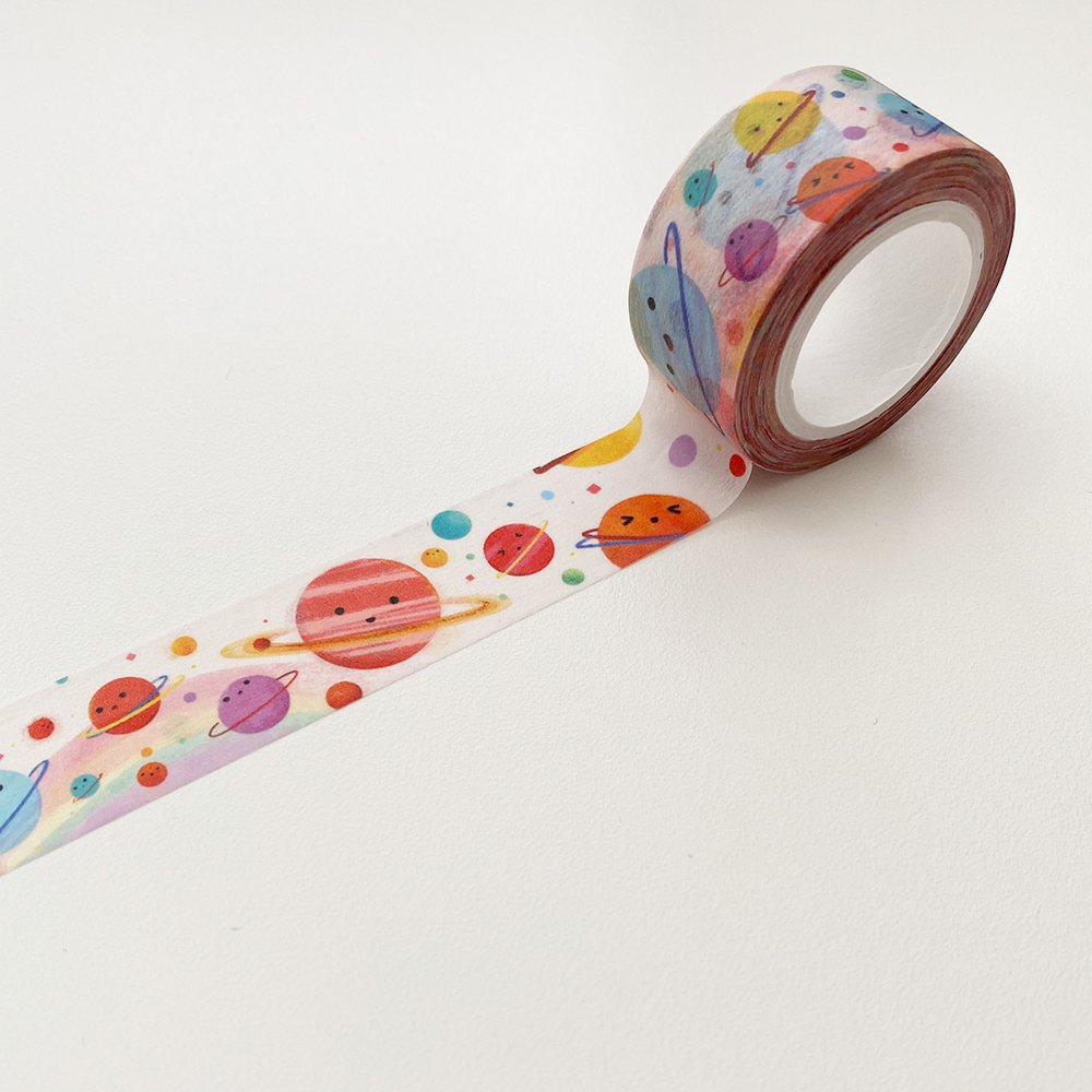 2cm Hula Universe White Washi Tape — The Little Red House