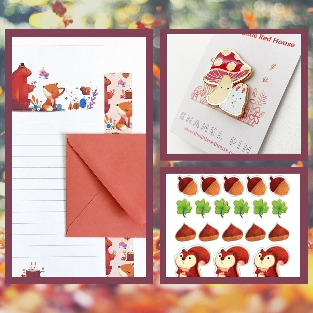 More of our favorite fall designs!! The forest animals letter set, mushroom bunny enamel pin, and squirrel washi planner stickers! 🍂🍄🐿
.
.
.
 #shopsmallbusiness #sticker #stationerylove #littleredhouse #thelittleredhouse #smallbusiness #stickerart