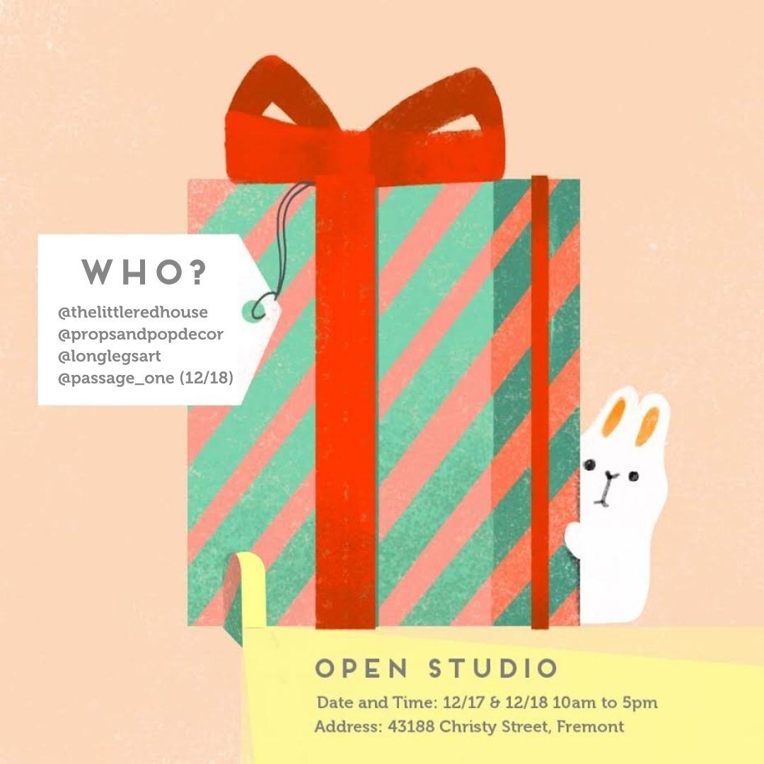 Don't forget, this weekend is our OPEN STUDIO!! December 17+18, 10am - 5pm.

PLUS we've invited three additional small makers to pop up with us! @propsandpopdecor  makes fun pop culture collectibles including the cutest plant holders.  @longlegsart (