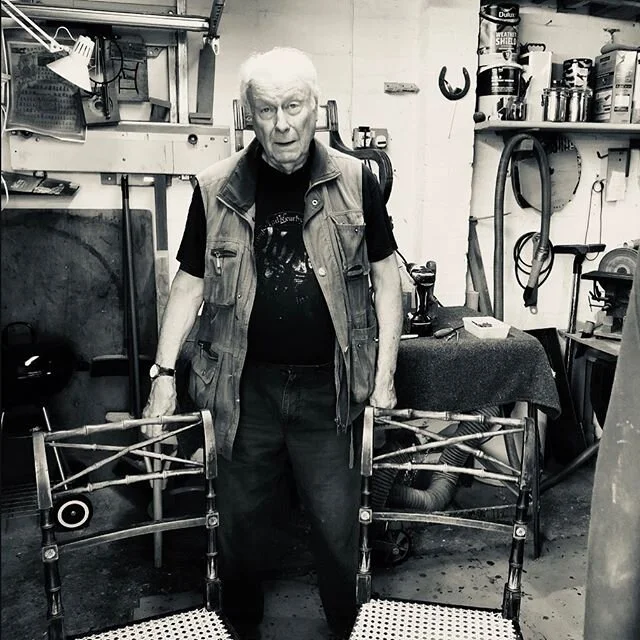 Our shop is closed for the time being but work carry&rsquo;s on. Our fabulous #oldersandwisers are #safelyisolated in their own #sheds and #workshops but keeping #traditionaltrades going. This is Tony who is an expert woodturner and replaced the brok