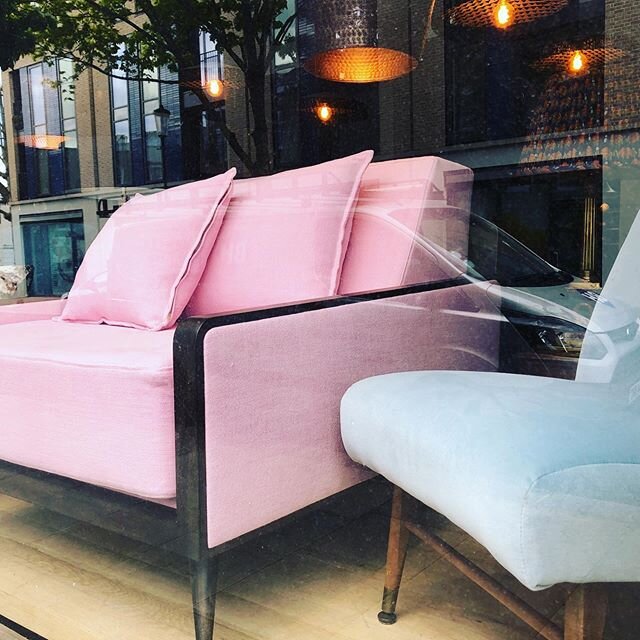 Added a little #spring to the shop window #pinkinteriors preparing for #backtowork #hopingtoopensoon
