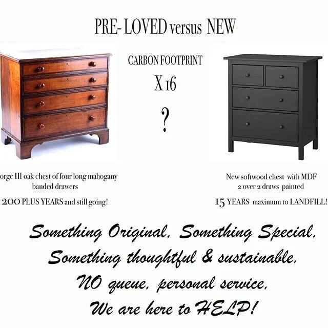 #carbon footprint #vintage #sustainable #interior-stylists If it&rsquo;s a bit #outofmycomfortzone #dontpanic #helpishere #getstarted with buying  #antique and #preloved #original-furnishings #sustainabilitylifestyle #sustainablehome #green-living