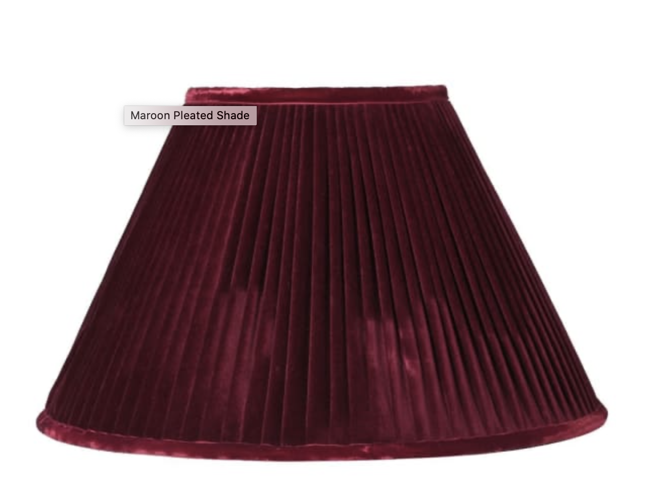 RUBY RED with gold Inner pleated shade 