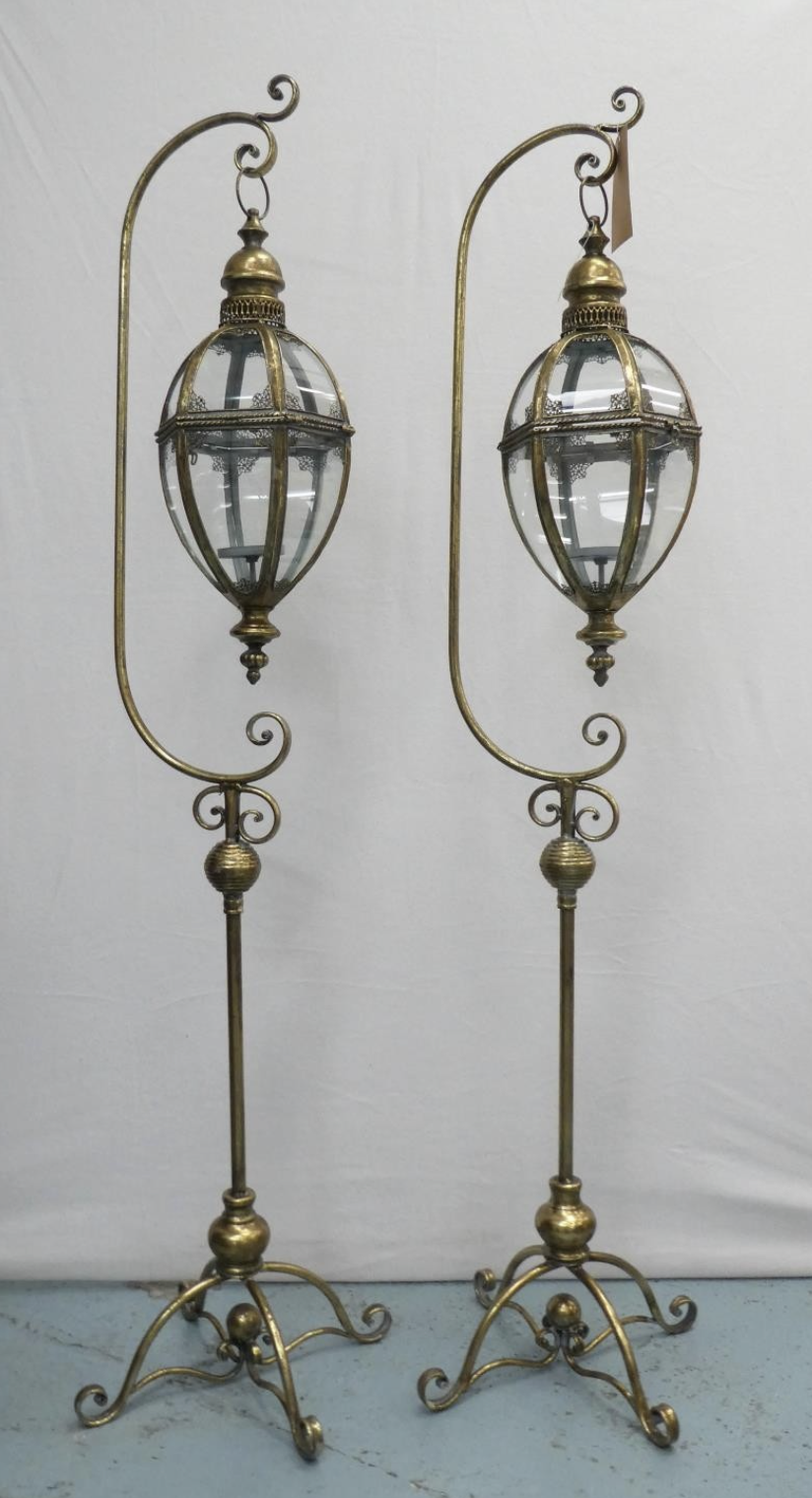 REGENCY STYLE FLOOR STANDING LANTERNS