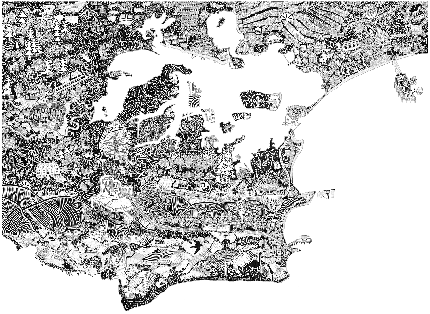 Map of Purbeck by Fuller