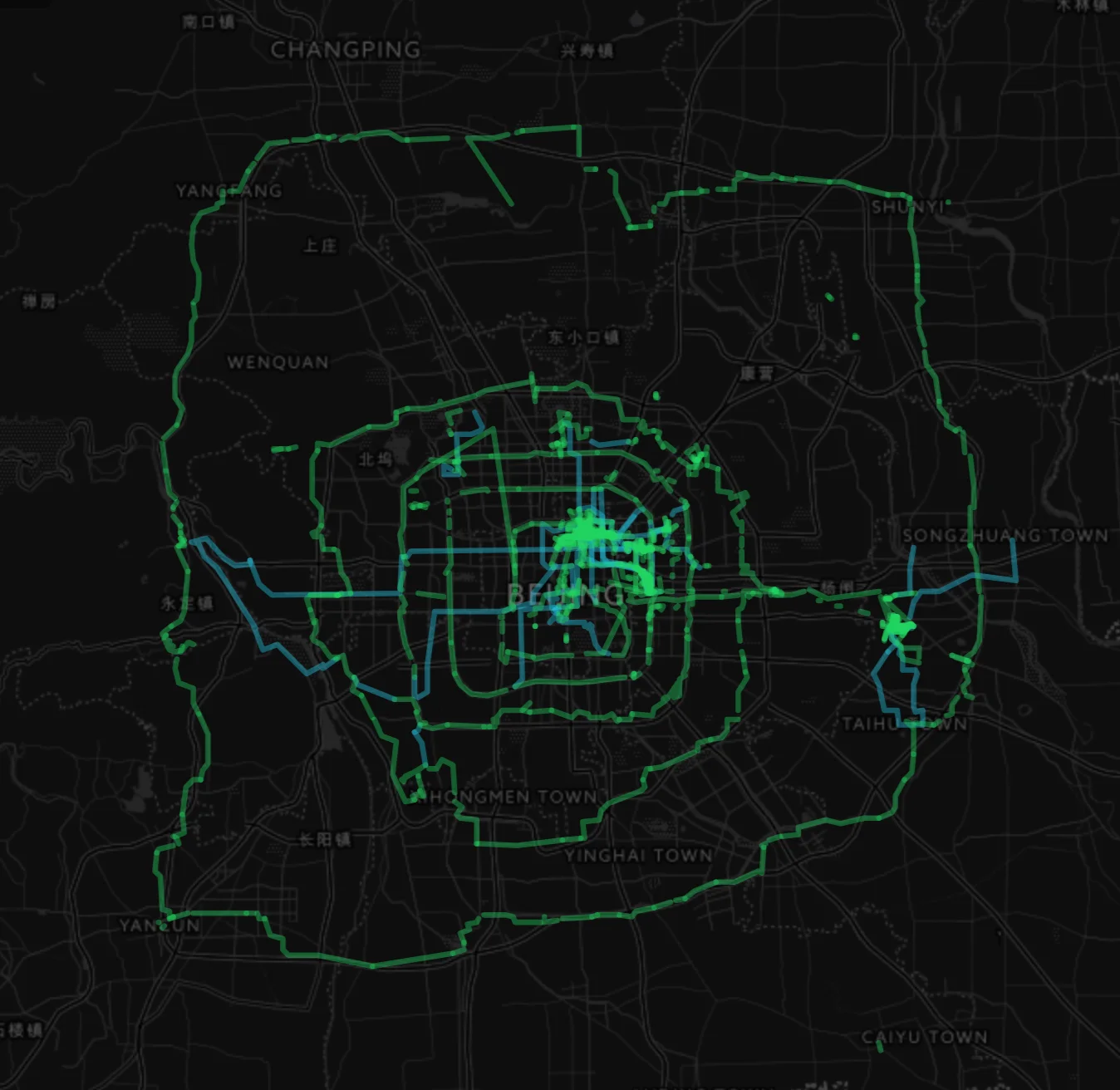 Data visualisation of Fuller's walking and cycling research.