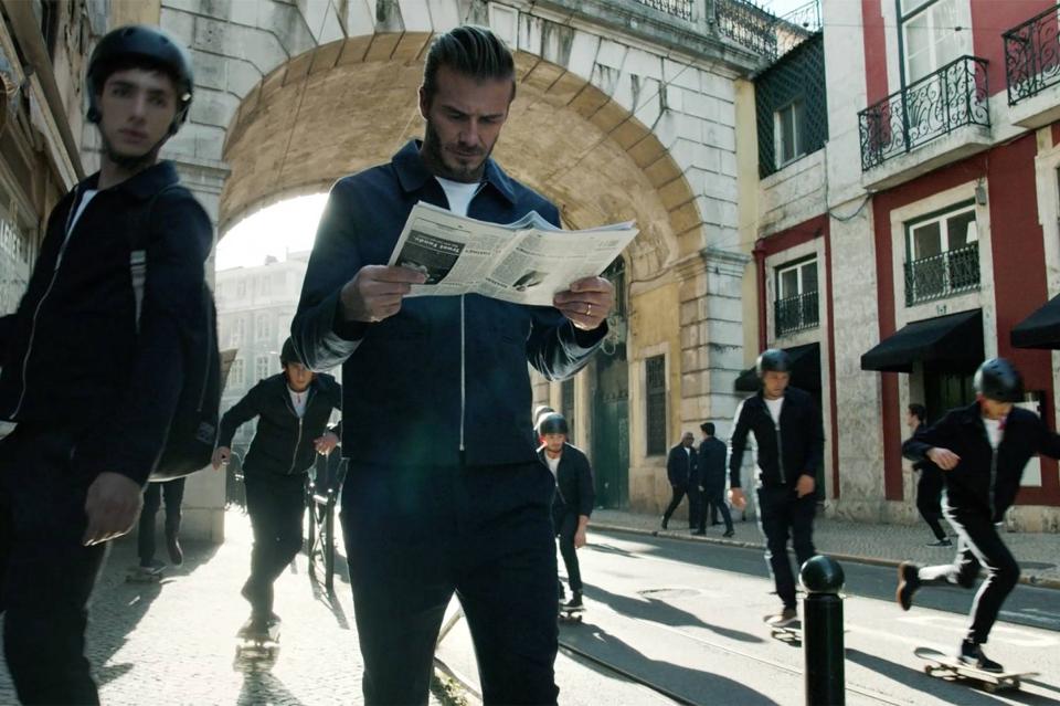 David Beckham for H&M in Lisbon. (Photo: H&M)