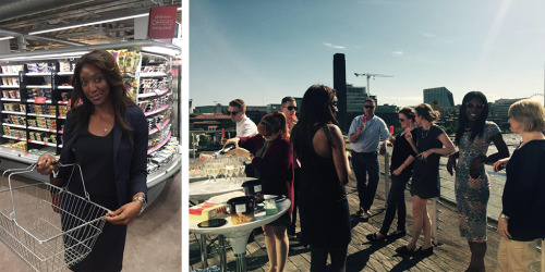 Shopping for Jolly Trolley at M&S - Enjoying jolly trolley on the rooftop