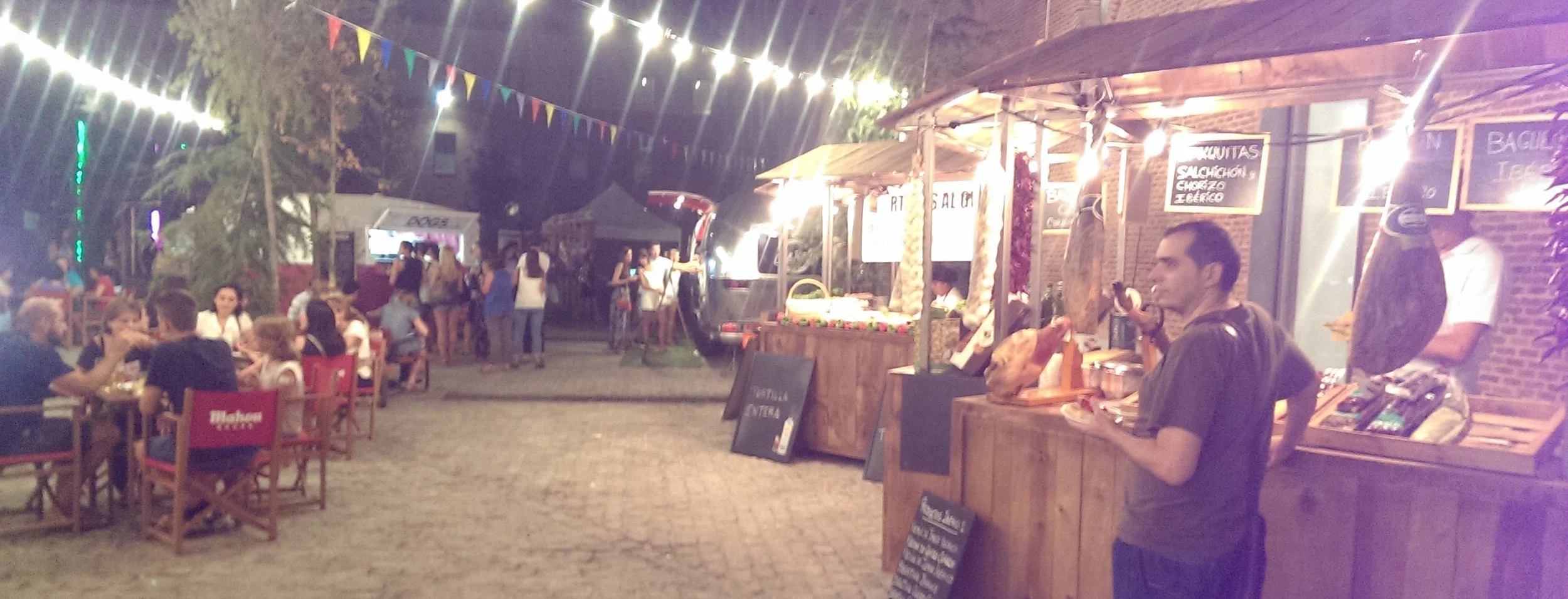 Summer night life at a cultural center