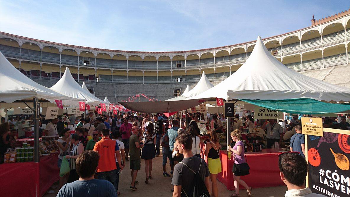 Local food fair at the bullfight arena