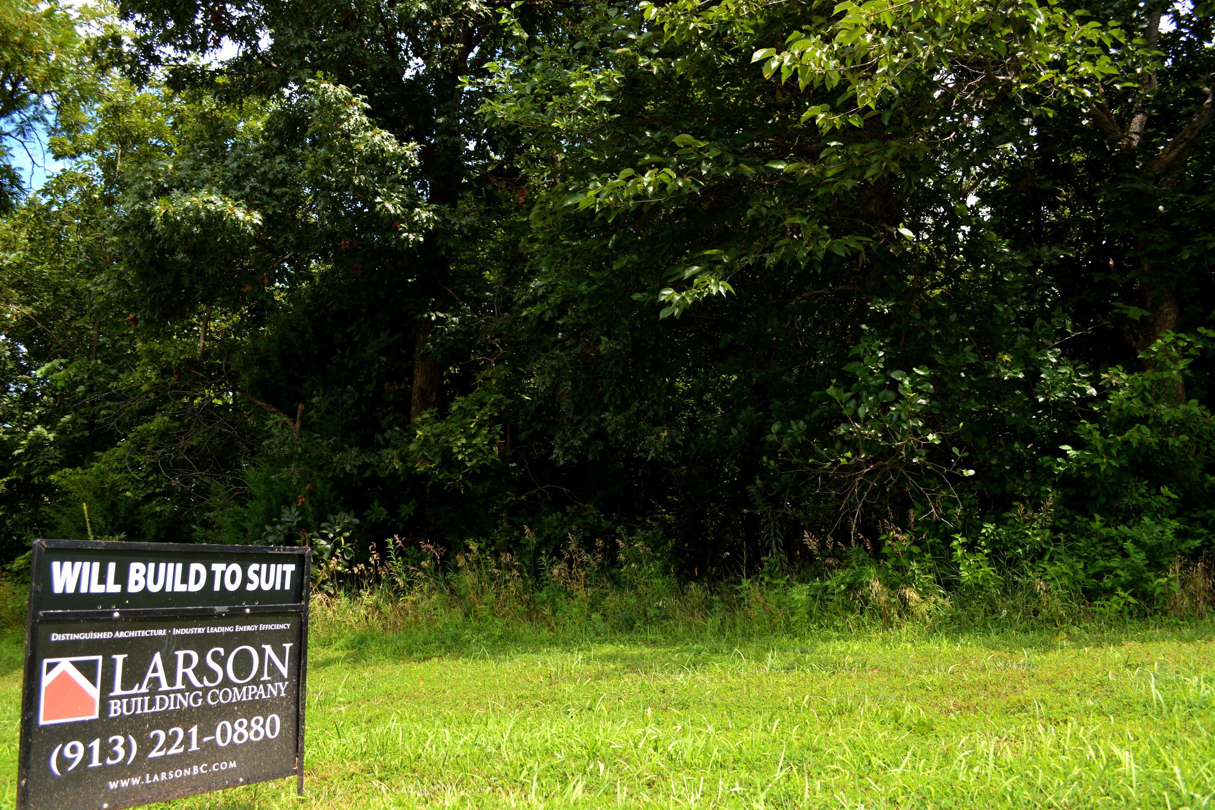 Standing in what will be the front yard.