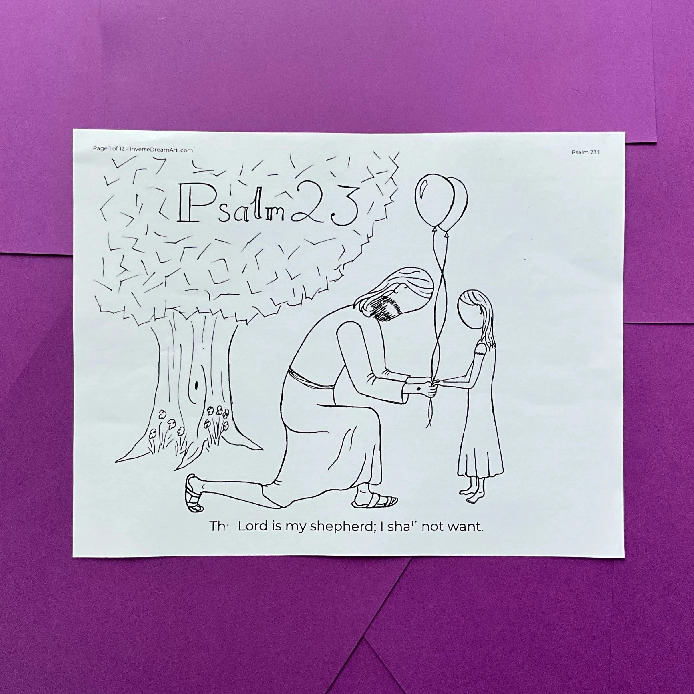 Free Printable Psalm 23 Coloring Pages
