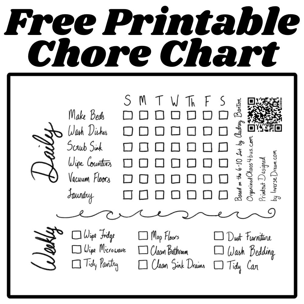 Free Printable Chore Chart