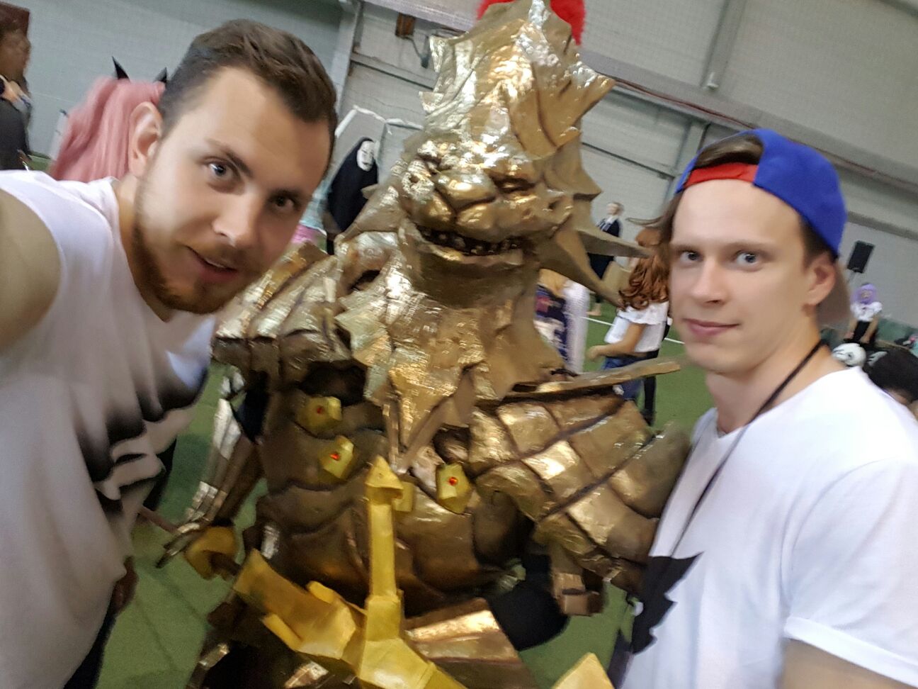 Matejs and Kristaps with a knight