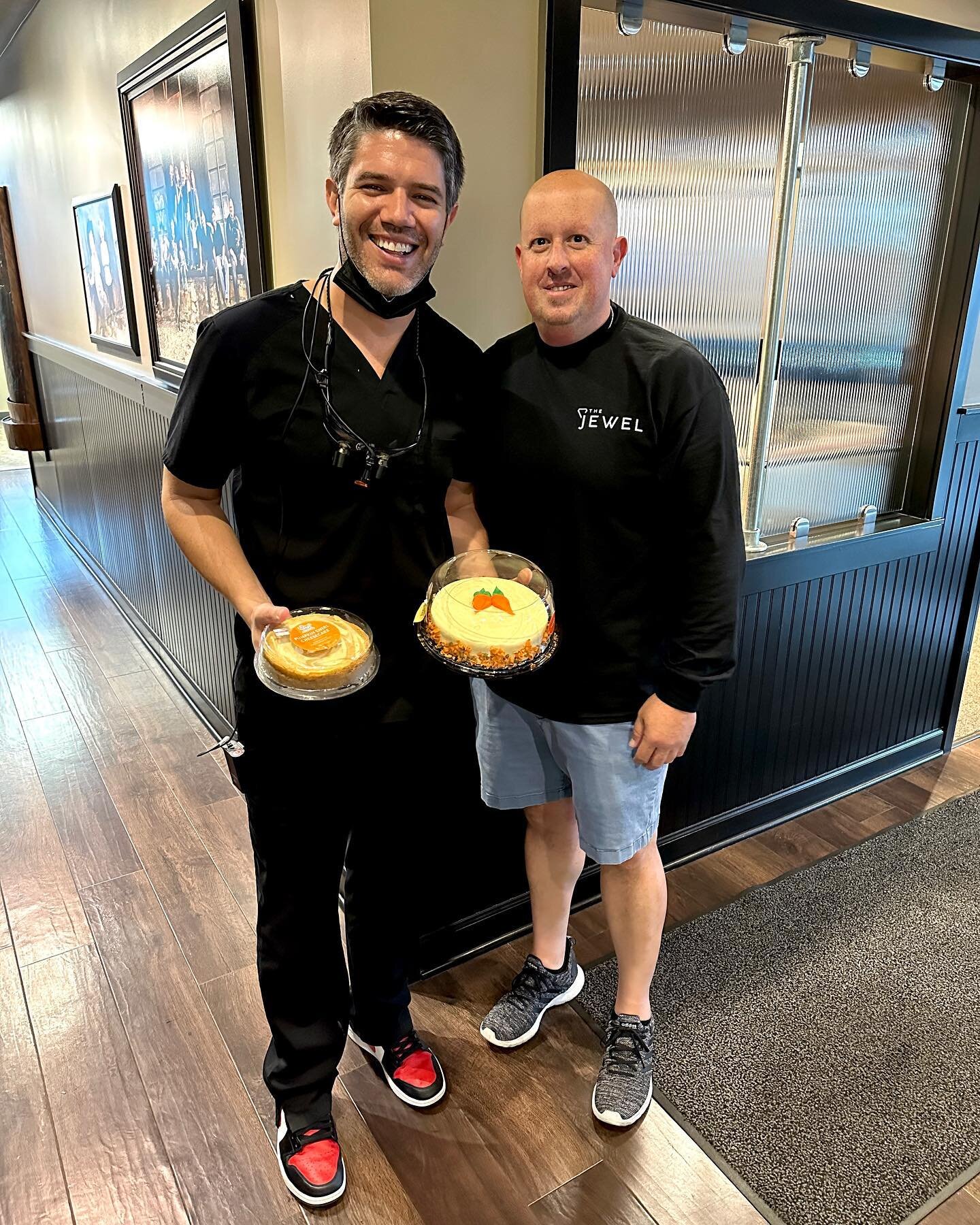 True story &hellip; we forgot to socially celebrate Dr. Mitts&rsquo; birthday 😬🤫 Thankfully, Michael brought us his favorite treat! A whole pumpkin cheesecake so we can celebrate him again! 🥧  Dr. Mitts, we love you and are so honored you get to s