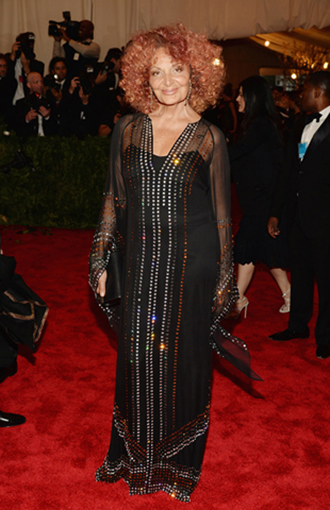 And the winner is...Diane von Furstenberg. What is more punk than showing up to a punk event wearing disco?