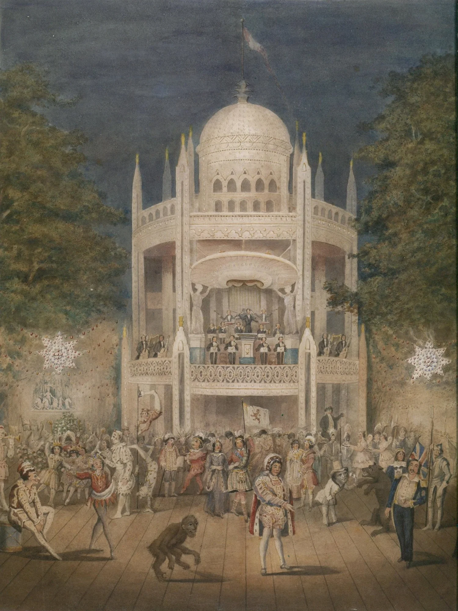 Anonymous, A Vauxhall Masquerade, c.1840, British Museum